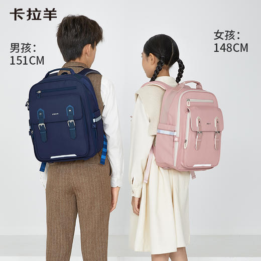【卡拉羊轻自重防下坠减负云朵书包】 多隔层科学收纳 夜间反光警示+3D透气导流设计 商品图10