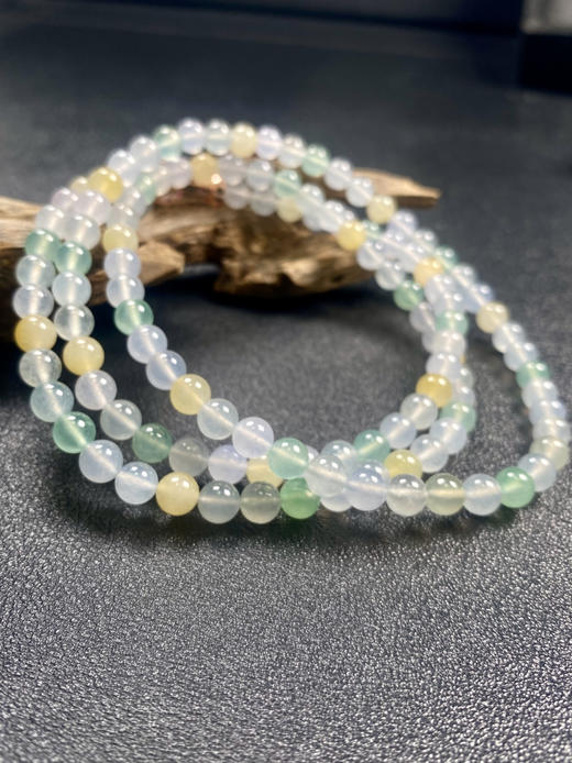 【FC0168】翡翠高冰多彩小米珠项链 水润光泽 荧光起胶 色彩丰富 商品图2