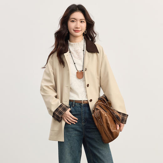 【09/03新品】熙世界半高领提花蕾丝打底衫女2025秋季新款独特别致内搭长袖上衣 商品图3