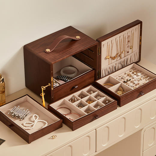 初心| 提手油画首饰柜四层鸢尾花丰收 商品图2