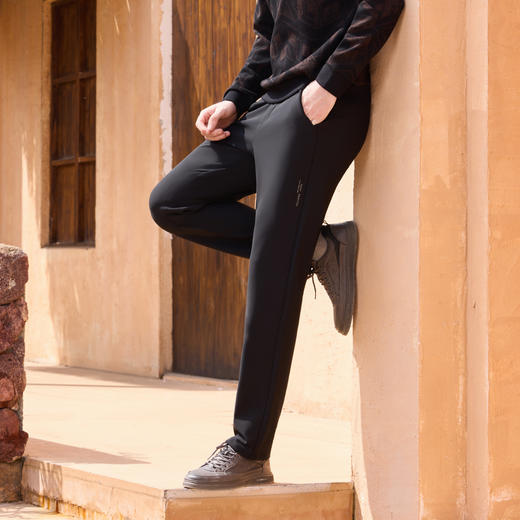 半身缘男裤 秋季简约时尚舒适自然休闲裤253101M10330034 商品图2