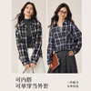 【09/03新品】熙世界旷野复古格纹衬衫女秋冬2025年新款休闲慵懒风宽松衬衣外套 商品缩略图4