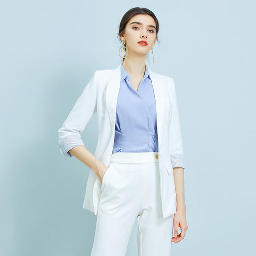 IWY/白色长袖西装长裤套装 CP955 商品图3