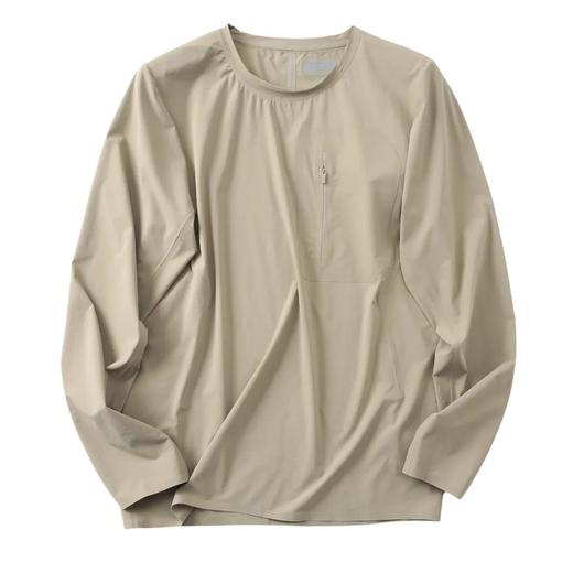 男装休闲运动打底衫 激光切割全压胶 精致立体多片拼接剪裁 轻量化速干长袖T恤 商品图1