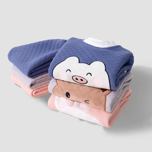 小班郎婴儿冬季加绒加厚A类保暖套装男女宝宝纯棉秋衣秋裤新生儿打底73-130 商品图3