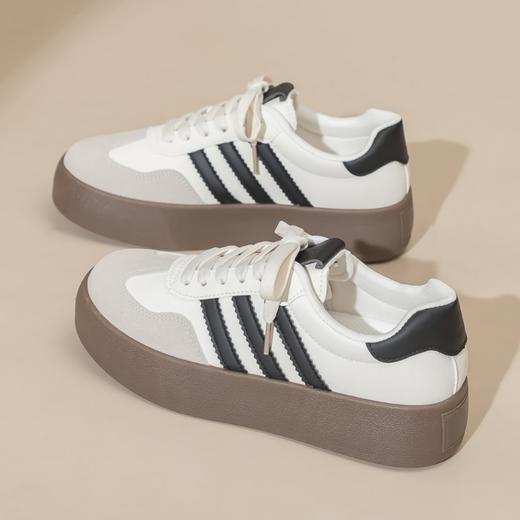 【3.5cm隐形增高】男女款厚底美式德训鞋 经典美式三杠 柔软鞋垫 舒适回弹 防滑耐磨 久穿不累脚 商品图0