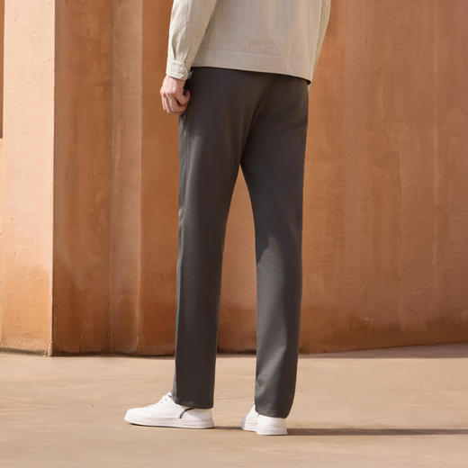 半身缘男裤 秋季简约舒适精梳棉面料休闲裤253201M10330067 商品图4