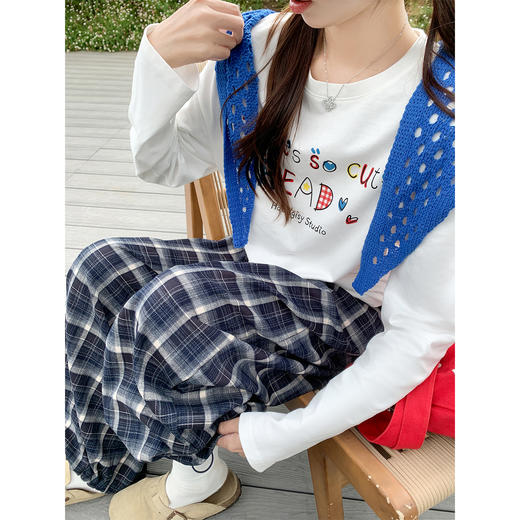 【110元任选2件】现货！韩系彩色涂鸦印花圆领设计长袖 商品图3