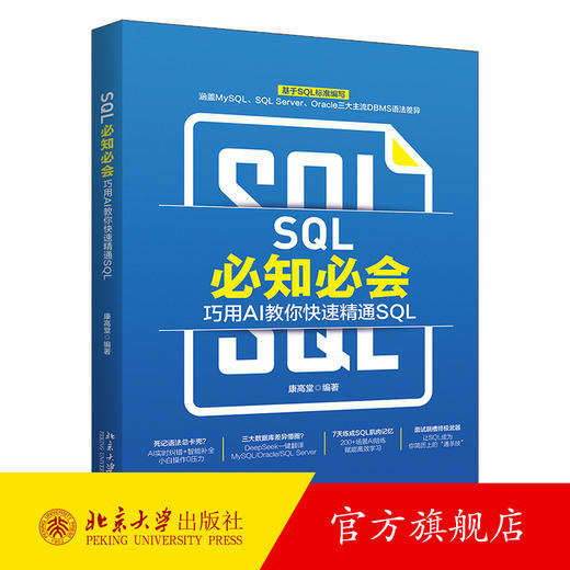 SQL必知必会：巧用AI教你快速精通SQL 康高堂 编著 北京大学出版社 商品图0