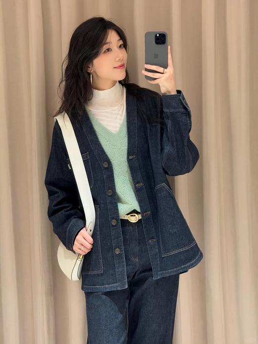 【高品质私服】【IC棉弹牛仔V领外套+牛仔裤】解构经典，穿出酷飒新哲学，弹力持久，柔软舒适N1247/N1248-CC【无标出货 介意慎拍】 商品图10