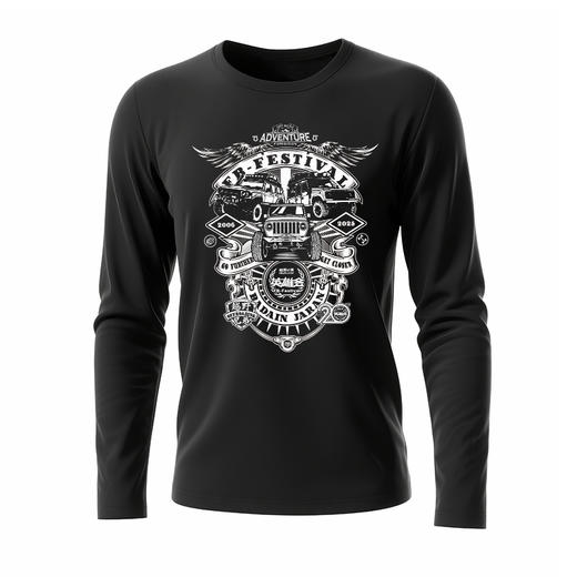 秋冬新品20周年巴丹吉林英雄会纪念长袖T恤衫全棉户外休闲衣服 NMT-2232 商品图2