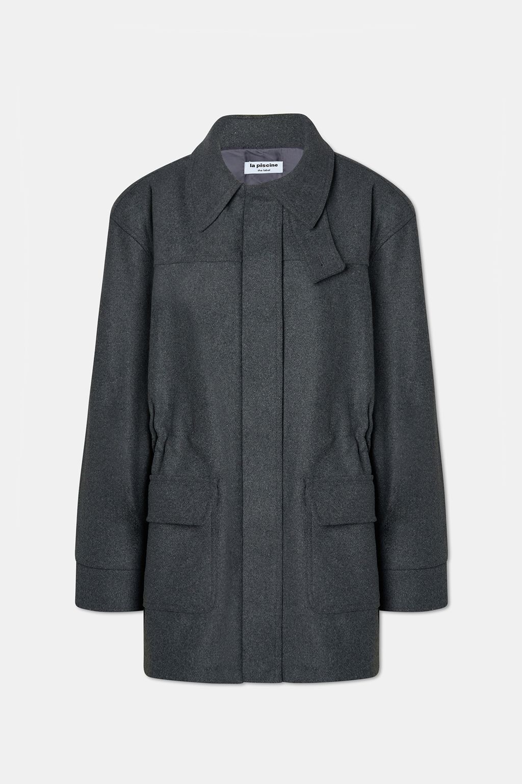 LA PISCINE FIELD OVER  JACKET深灰色抽带夹克