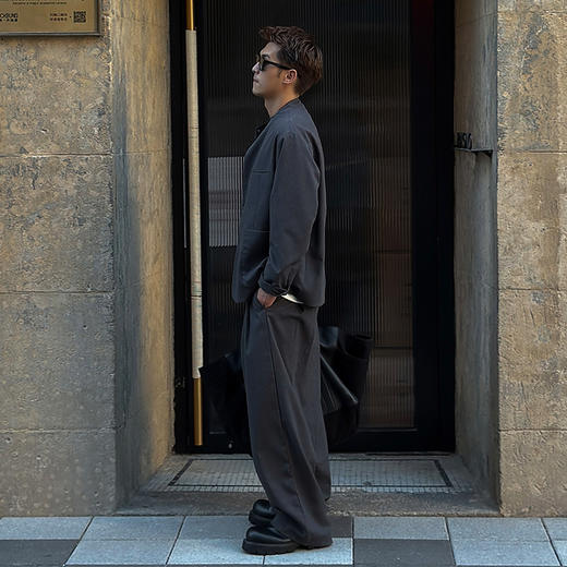 徐太浪【宽松阔腿 垂坠感】270g百搭直筒休闲裤男春秋松紧腰裤子 商品图2