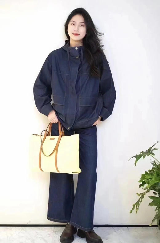 【高品质私服】【IC斜纹棉弹连帽牛仔外套】斜纹编织结构构建挺括骨架，久穿不易变形N1244-CC【无标出货 介意慎拍】 商品图4