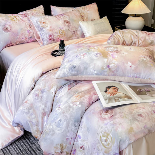 【2025春夏新品】恒源祥高品质天丝四件套 中华老字号严选 奢华质感 数码印花 柔软亲肤 床单床笠款可选 商品图13