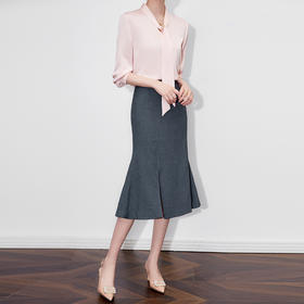 「高货wl」全新升级【铂金会员247/天猫329/差价82】(95824)洛诗琳通勤知性职业鱼尾裙2025秋季设计感气质鱼尾半身裙