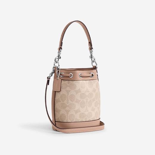 【礼盒礼袋】COACH/蔻驰女士经典标志老花迷你水桶包斜挎包 商品图2