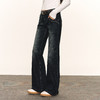Ariseism 美式复古牛仔裤女秋季新款修身阔腿长裤子 商品缩略图1