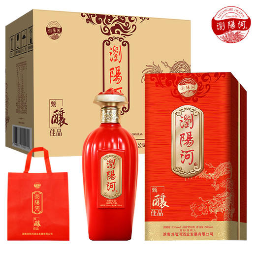 【纯粮酿造❗️浏阳河甄酿白酒礼盒】自传统工艺精髓，采用固态发酵法匠心独运，精选上乘高梁/大米/豌豆，历经岁月沉淀酿就酒体晶莹，口感绵柔细腻回味悠长，清香53度纯粮酒整箱粮食白酒礼盒送礼喜宴酒L 商品图2