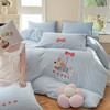 多喜爱 毛巾绣水洗棉四件套奶油书屋/Happy小狗/ 郁金香花梦/星糖萌虎hl【AB版设计】柔软亲肤 舒适透气 双面设计 不褪色 不变形 清爽不粘腻 可水洗机洗 商品缩略图7