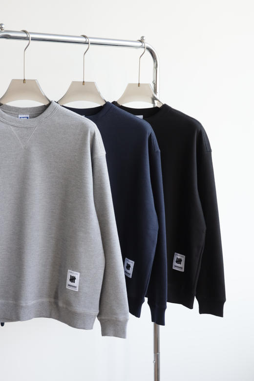 UND 五道杠25AW秋季新款 华夫格套头薄卫衣 WY902 商品图1