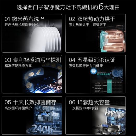 西门子下嵌式湖韵蓝洗碗机SE43HL25KC 商品图9
