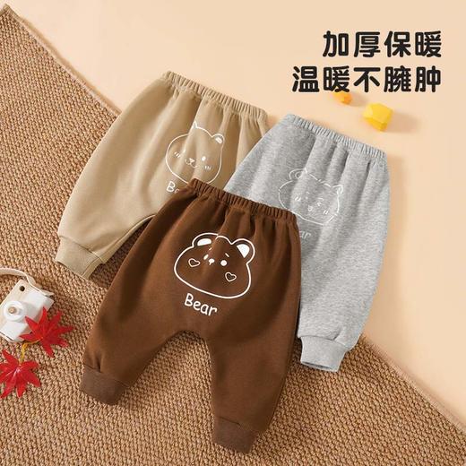 小班郎宝宝裤子秋冬款外穿可爱男女宝宝加绒大PP裤保暖裤婴儿屁屁裤秋装73-110 商品图0