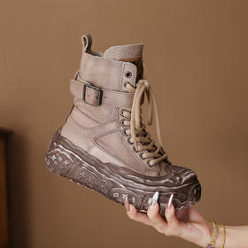 FR 85088厚底马丁靴单靴复古靴子