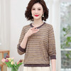 W052-6308-58-108妈妈秋装长袖针织衫毛衣洋气中老年女装上衣春秋宽松薄款打底小衫 商品缩略图2