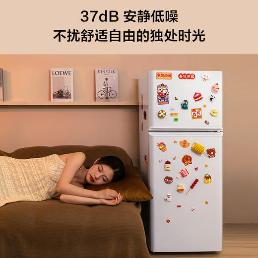 TCL 116升迷你双门白色小冰箱 二级能效 节能低音 宿舍租房 R116L5-B 商品图6