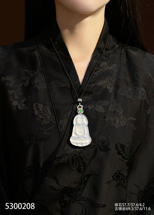 玻璃种观音吊坠【5300208】具体价格微信咨询 商品图4