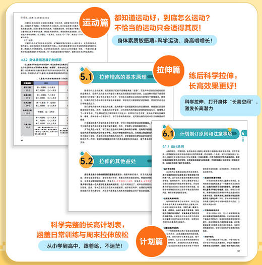 科学长高 儿童青少年身高促进管理指南 作者为*体能训练师 儿童长高方法书籍 长高训练计划 商品图3