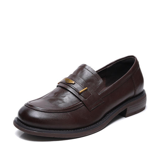 FR 85063英伦风百搭小皮鞋单鞋厚底增高乐福鞋 商品图4