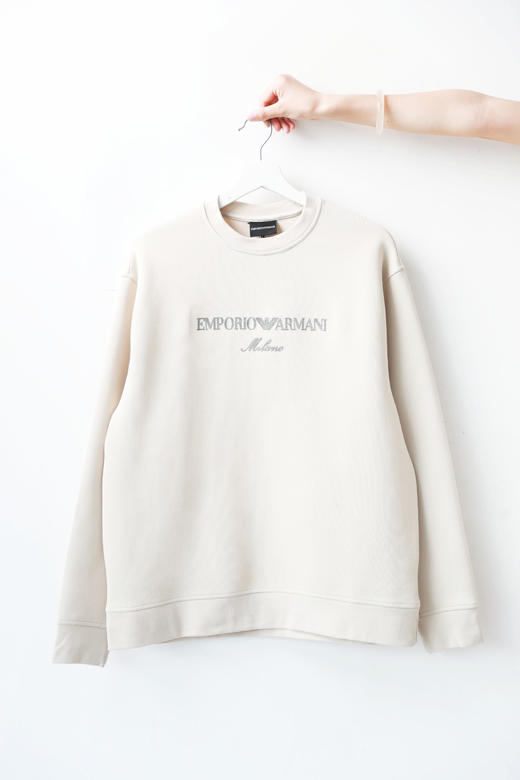 胸口刺绣+亲肤面料！！出口意大利。横标字母圆领长袖卫衣C090168 商品图7