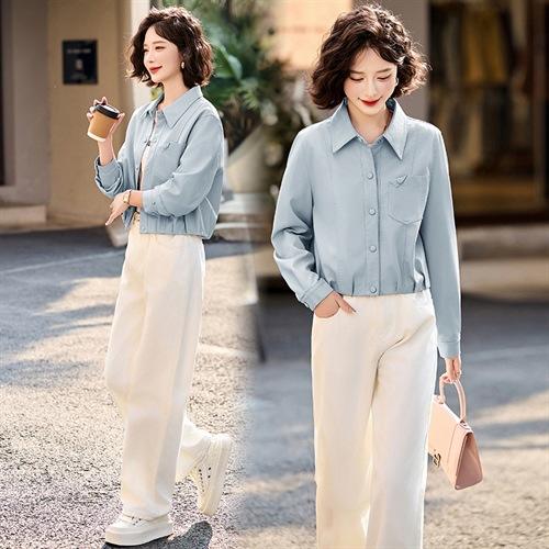 2025春秋新款小个子高腰时尚休闲机短款皮衣外套MLJL92519 商品图1