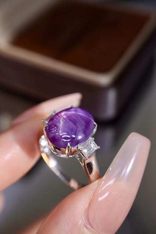 7ct星光紫蓝宝戒指 商品图1
