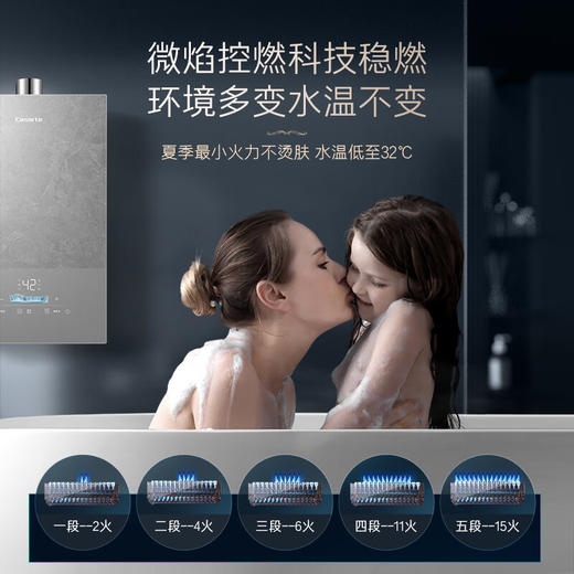 卡萨帝（Casarte）【CXR5】16升 天然气 增压瀑布洗 真三管零冷水 变频水伺服 五分段微火 静音JSQ31-16CXR5FGU1* 商品图6