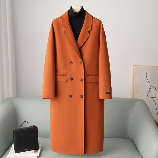 【断码处理】羊毛双面毛呢大衣西装领尼外套 商品图0