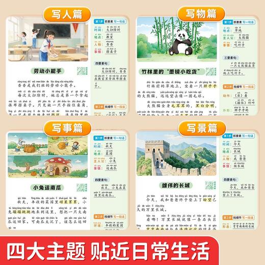 小学生看图写话阅读训练作文启蒙书一二年级优美句子积累边学边练 商品图2