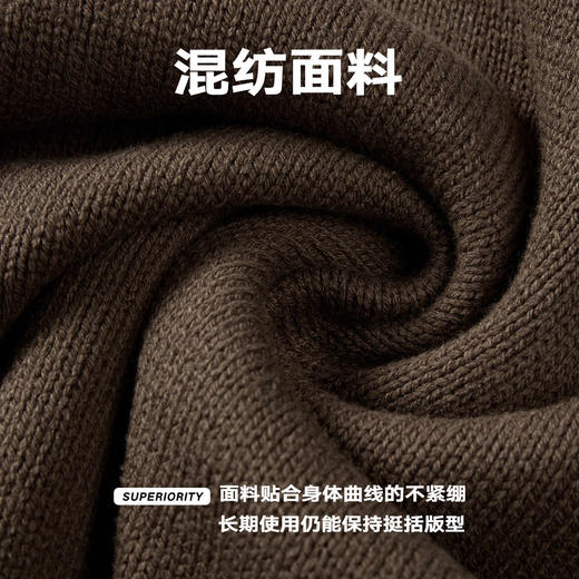 NPC潮牌流光风经典小房子圆领针织衫休闲男日系秋季NP58SW12 商品图4