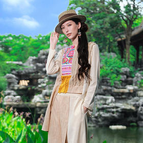 【出游新品】归弥民族风拼撞上衣 | v领设计 | 现货加急发