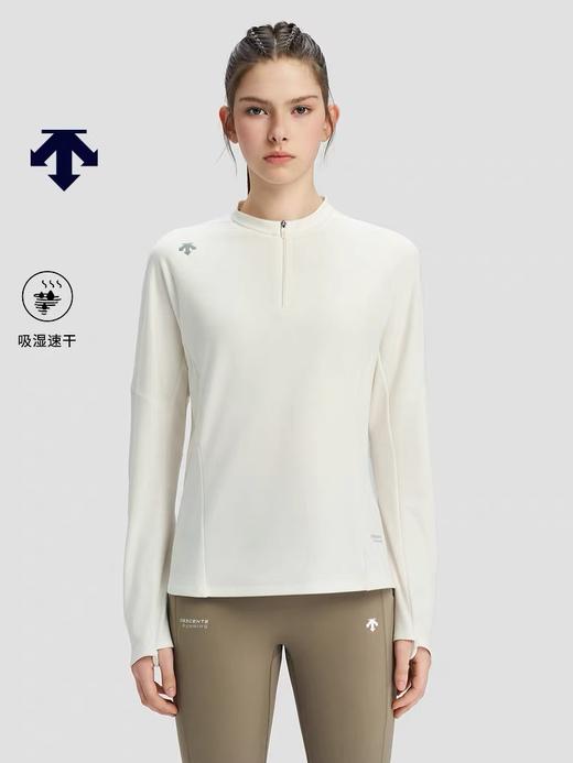 点此购买 迪桑特训练运动女士RunningF360半拉链长袖衫 bk 329142 商品图6