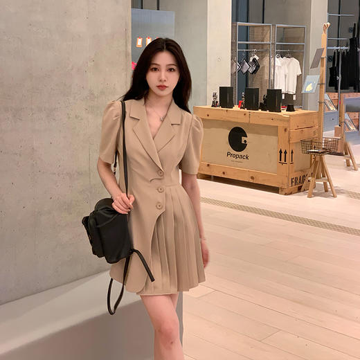 金蘑菇菇 伯克利的夏天/超细冰晶凉感特殊高奢西装裙 商品图3