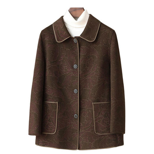 HH 25061705C羊毛双面呢大衣韩版呢子外套 商品图4