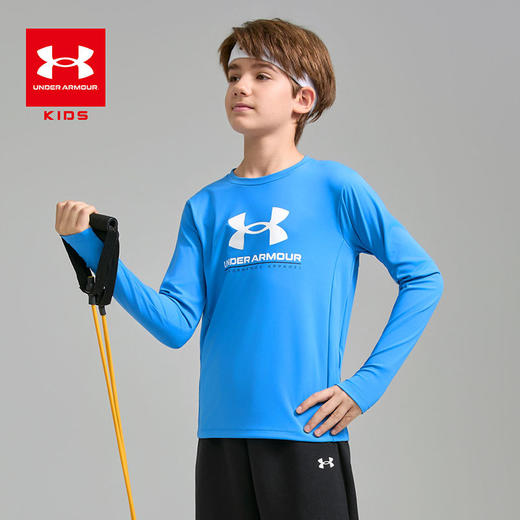 【12月-特惠福利】Under Armour安德玛男女童新款轻奢吸湿速干圆领长袖T恤253121123 商品图2