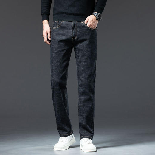 【DYG】大依优型大码男士牛仔裤直筒宽松弹力轻商务牛仔裤男加肥加大修身裤中腰深档弹力 商品图7