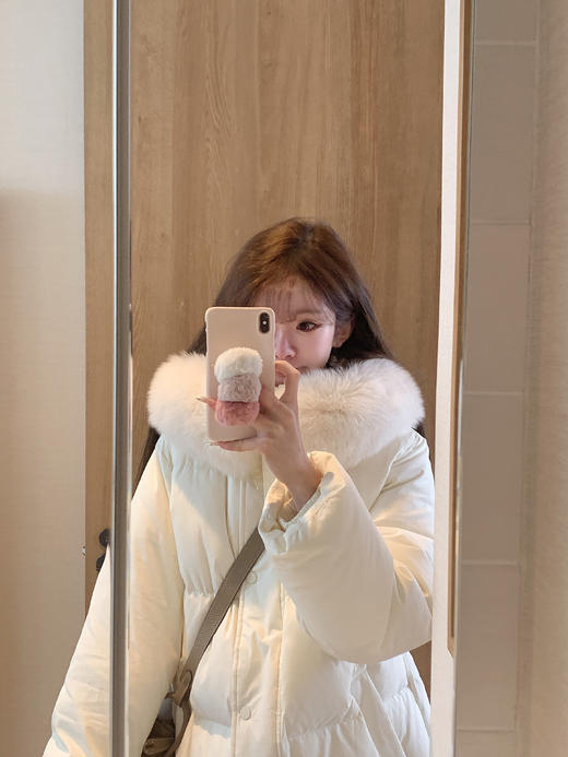 XS码 金蘑菇菇 冬日情书 穿上就有幸福感 / 三星鸭绒可溯源 磁吸狐狸毛绑带 商品图8