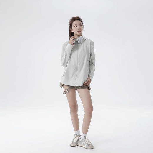 【ve**ance商鸟同款】TNFFCK户外硬核情侣款防风连帽休闲软壳夹克外套/CH060（浅灰色/荧光黄下单72小时内发货 黑色预售7-10天内发货） 商品图9