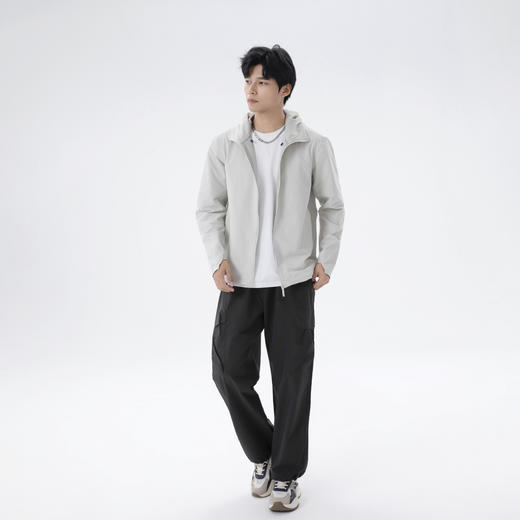 【ve**ance商鸟同款】TNFFCK户外硬核情侣款防风连帽休闲软壳夹克外套/CH060（浅灰色/荧光黄下单72小时内发货 黑色预售7-10天内发货） 商品图7