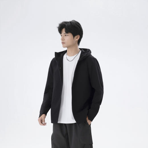 【ve**ance商鸟同款】TNFFCK户外硬核情侣款防风连帽休闲软壳夹克外套/CH060（浅灰色/荧光黄下单72小时内发货 黑色预售7-10天内发货） 商品图5